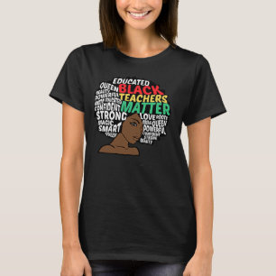 Camiseta Professora Negra Matéria Forte Orgulhosa Melanina 