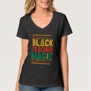 Camiseta Professora Negra Professora Mágica Homens Mulheres