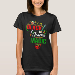 Camiseta Professora Negra Professora Mágica Homens Mulheres