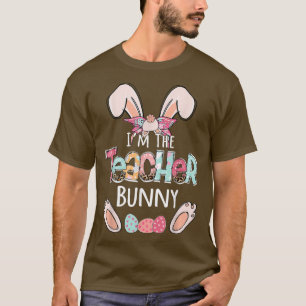 Camiseta Professora páscoa Coelhinha Leopardo Coelho Ovo Ca