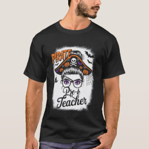 Camiseta Professora Pirata Pré-escolar Coque Desarrumado Mu