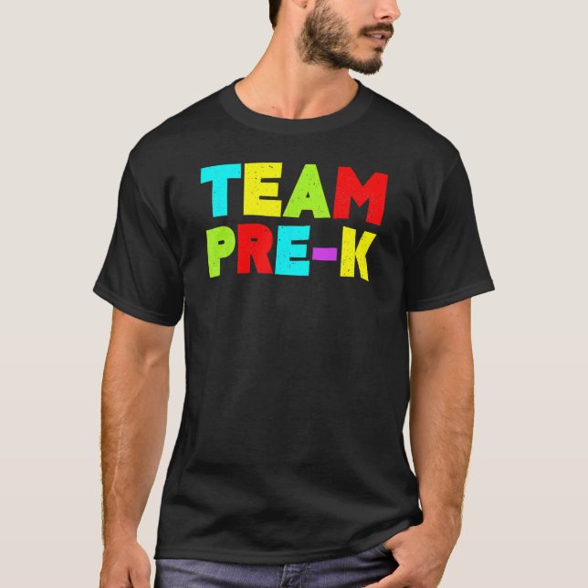 Camiseta Professora Pré-Escolar Equipe De Volta À Escola (Frente)
