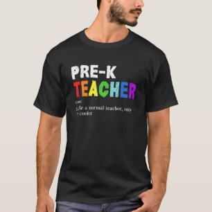 Camiseta Professora Pré-K Definição Estudante no Esquadrão