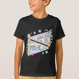 Camiseta professora pré-k flâmula de pré-escola de volta ao