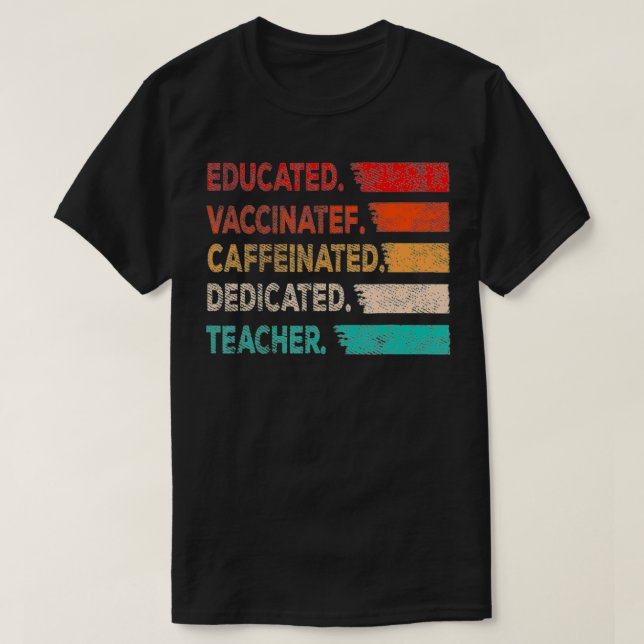 Camiseta Professora Presente Educada, Dedagem Cafeinada Vac (Frente do Design)