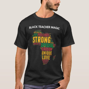 Camiseta Professora Preta História Negra Magia Melanina Neg