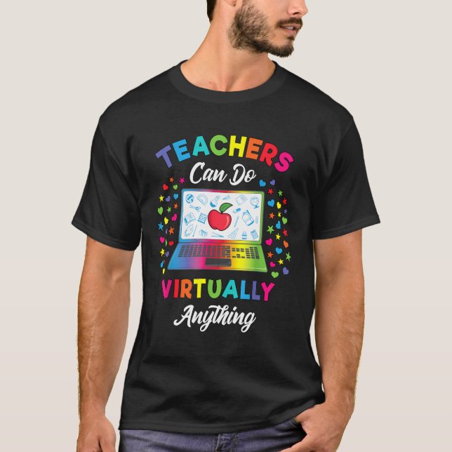 Camiseta Professora - Professores Virtuais Oferecem Present (Frente)