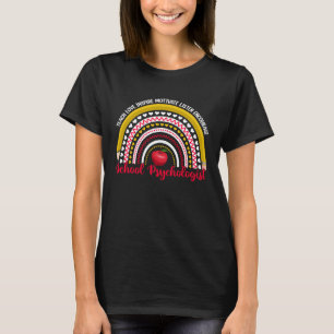 Camiseta Professora Psicóloga do Arco-Íris em Psicologia Pr