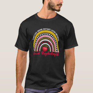 Camiseta Professora Psicóloga do Arco-Íris em Psicologia Pr