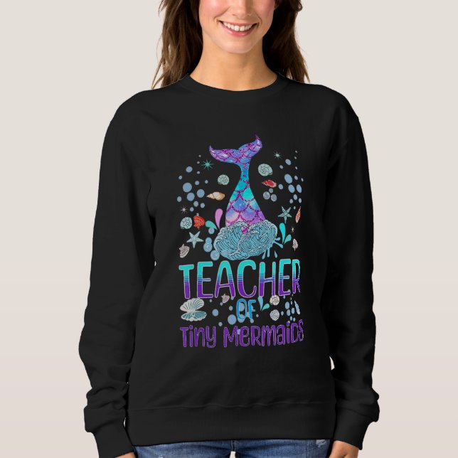Camiseta Professora Sereia de Jardim de Infância Professora (Frente)