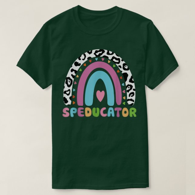 Camiseta Professora SPED Rainbow Special Education Professo (Frente do Design)