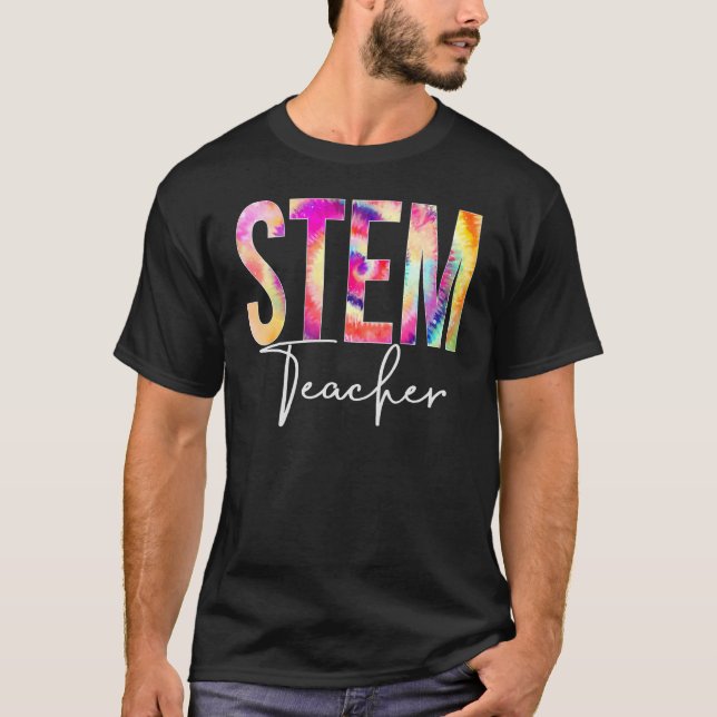 Camiseta Professora Stem Tie Dye De Volta À Escola De Appre (Frente)