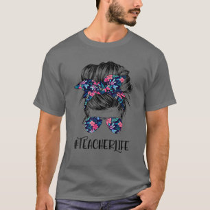 Camiseta Professora Vida de Cabelo Mensageiro Arma Flor Mul
