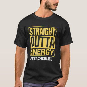 Camiseta Professora Vida Energética Engraçado De Volta Ao P