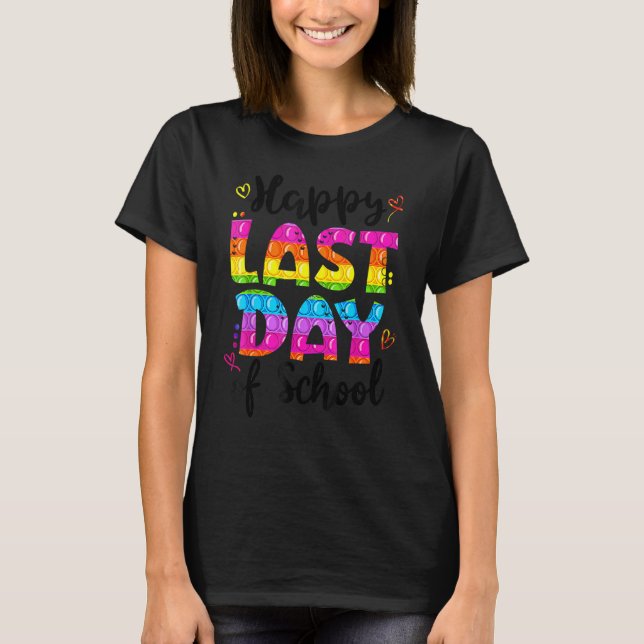 Camiseta Professora Vida Feliz No Último Dia Do Professor (Frente)