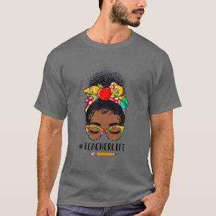 Camiseta Professora Vida Mensageira Arde Mulheres Negras De