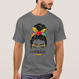 Camiseta Professora Vida Mensageira De Volta À Escola Appr