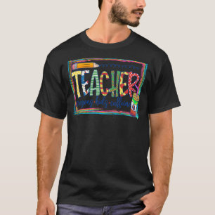 Camiseta Professora Vivendo com Crayon Kids Cafeine Men 1