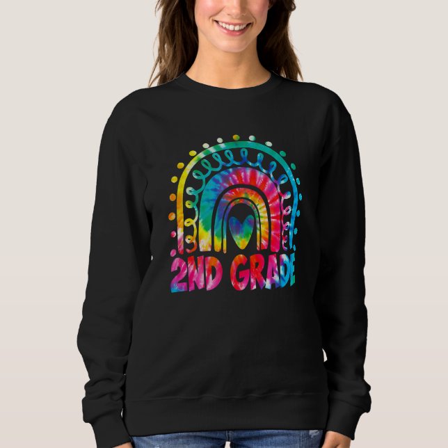 Camiseta Professoras de Meninas de Gravata Dye Arco-íris da (Frente)
