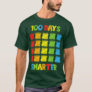 Camiseta Professores 100 dias mais inteligentes Crianças Cr