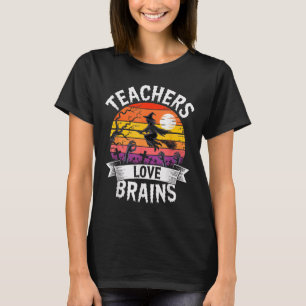 Camiseta Professores Adoram Brains Zombie Humor Outfit For 