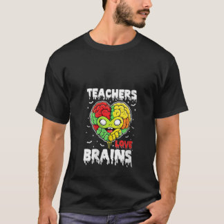 Camiseta Professores Adoram Cérebro de Halloween Tric