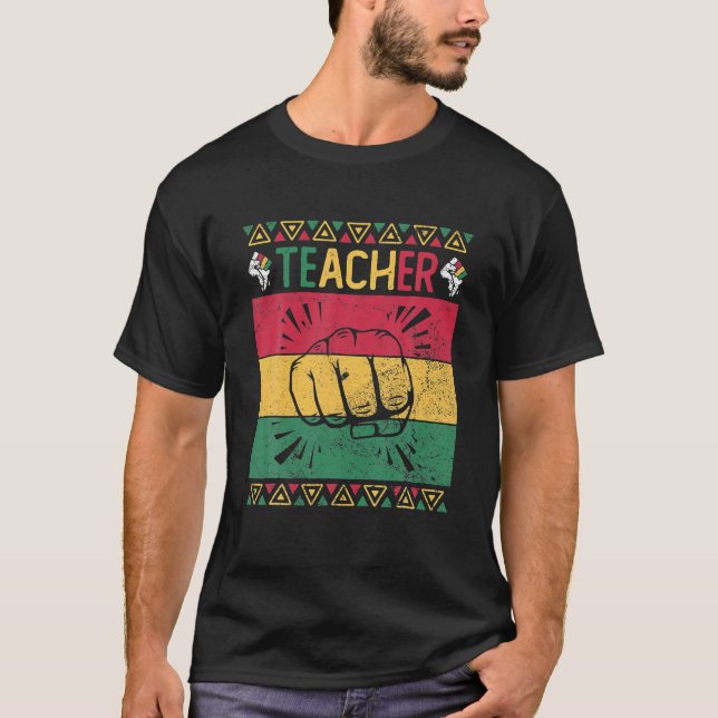 Camiseta Professores Afro-Americanos História Negra Mês 202 (Frente)