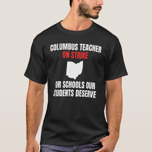 Camiseta Professores Columbus Ohio em Greve de Professores  (Frente)