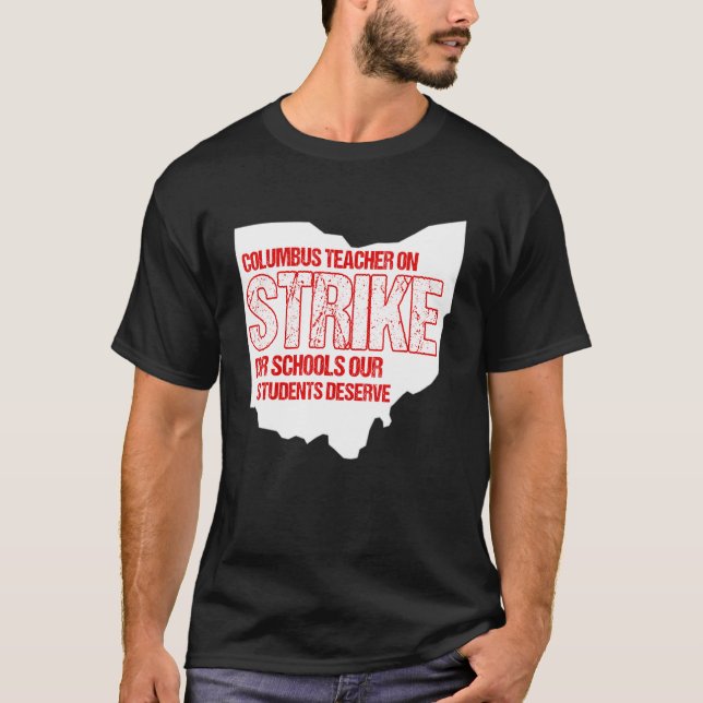 Camiseta Professores Columbus Ohio em Greve de Professores  (Frente)