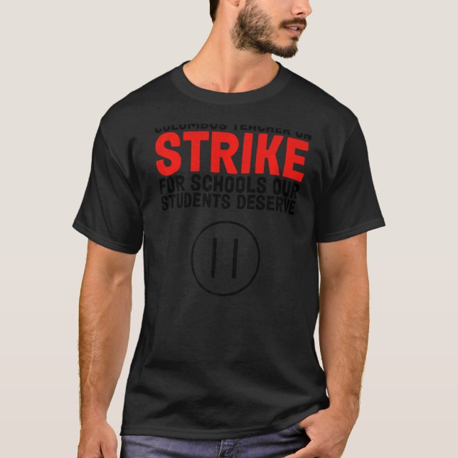 Camiseta Professores Columbus Ohio em Greve de Professores  (Frente)