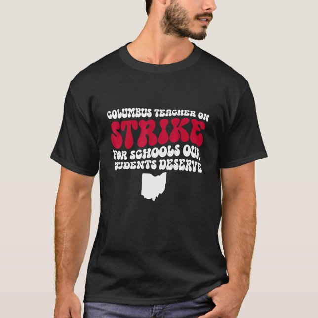 Camiseta Professores Columbus Ohio em Greve de Professores  (Frente)