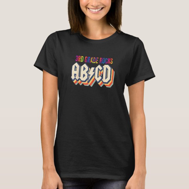 Camiseta Professores da 3ª Série Abcd Tie Dye Rocks 3ª Séri (Frente)