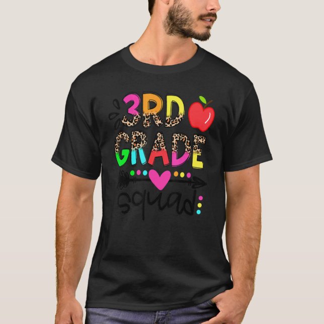Camiseta Professores da 3ª série do Leopardo Crianças de Vo (Frente)