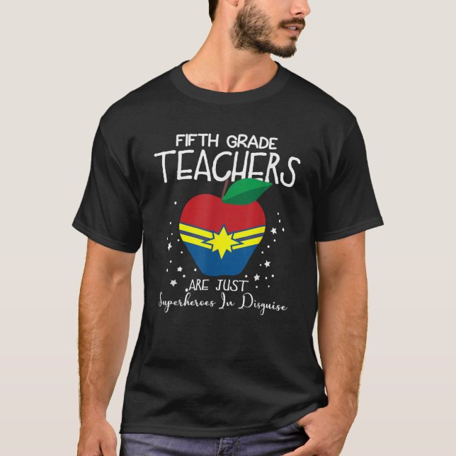 Camiseta Professores Da 5 São Apenas Super-Heróis Em Disgui (Frente)