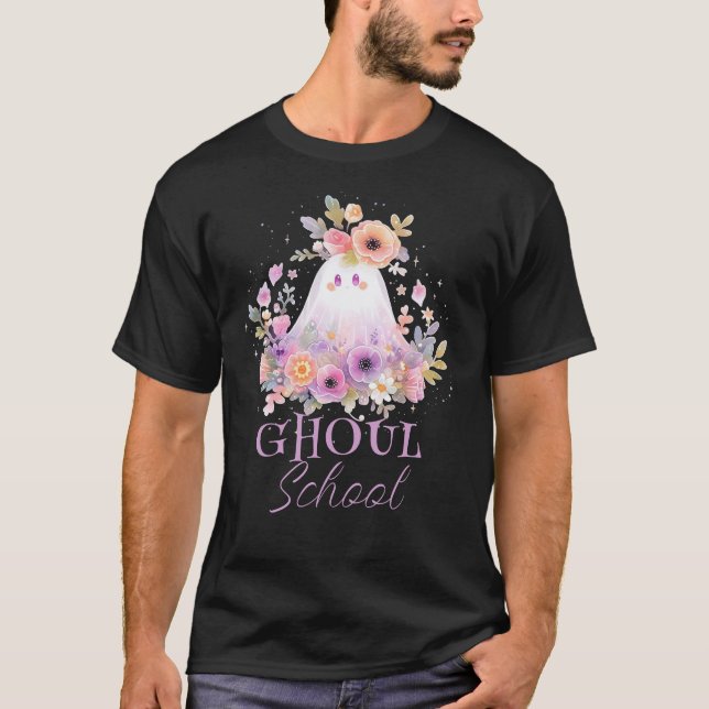 Camiseta Professores da Escola Ghoul Halloween Ghost T-Shir (Frente)