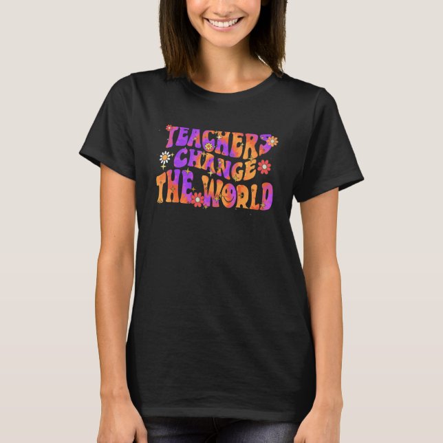 Camiseta Professores Da Groovy Mudam Seu Professor De Novo  (Frente)