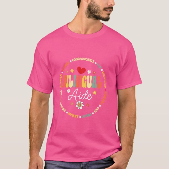 Camiseta Professores de apoio bilíngue à Groovy de volta à  (Frente)