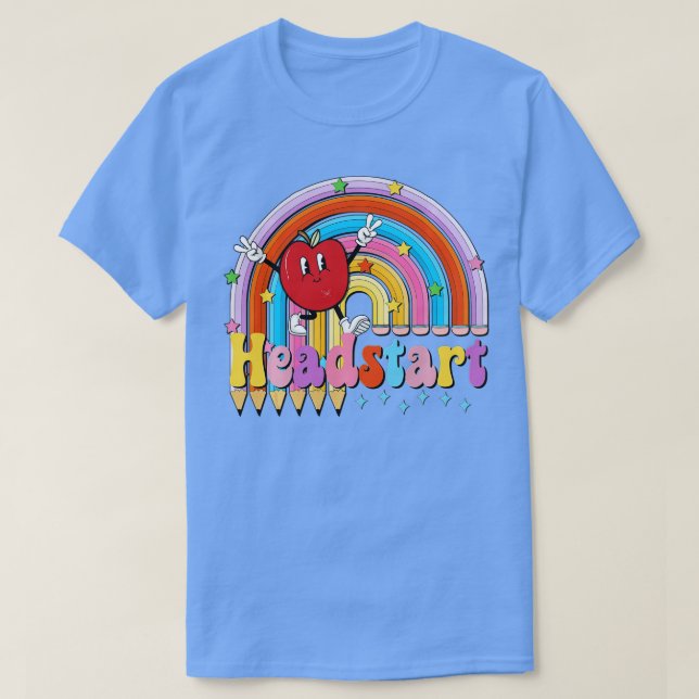 Camiseta Professores De Arranjo Da Cabeça Crianças Retroram (Frente do Design)