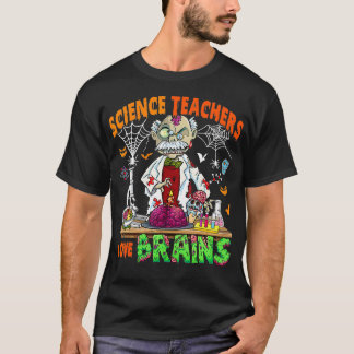 Camiseta Professores de Ciência Cérebros no Halloween Chá