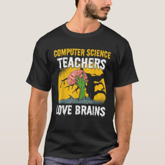 Camiseta Professores de Ciência da Computação Adoram Cérebr