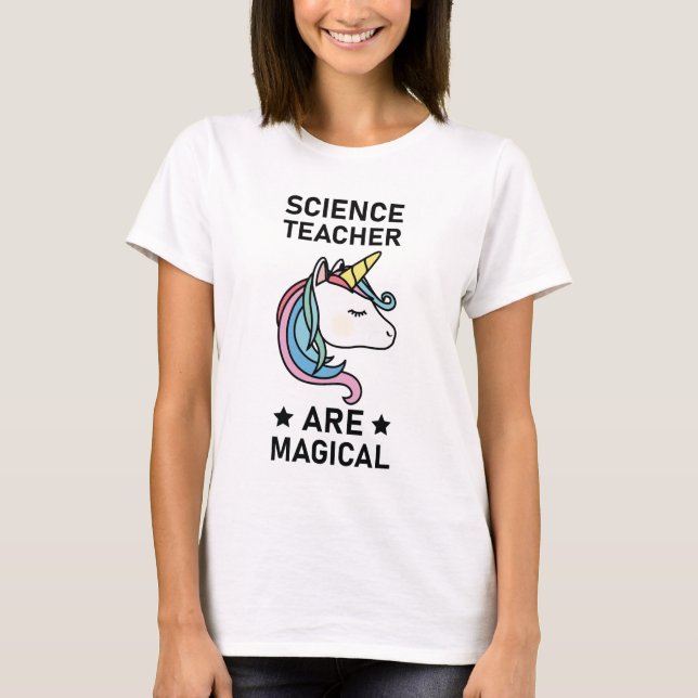 Camiseta Professores De Ciência São Mágicos - Amantes De Un (Frente)