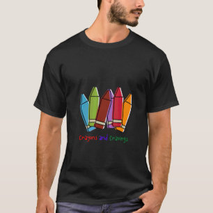 Camiseta Professores De Crayons E Corações