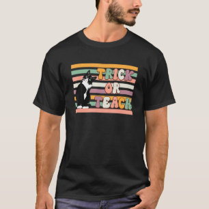 Camiseta Professores de Gato Tuxedo Halloween Pet Treino ou