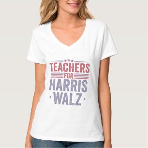 Camiseta Professores de Harris Walz de volta à eleição esco
