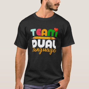 Camiseta Professores de Idiomas Duplos de Volta ao Esquadrã