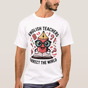 Camiseta Professores de Inglês Corrigem o Mundo Professor d