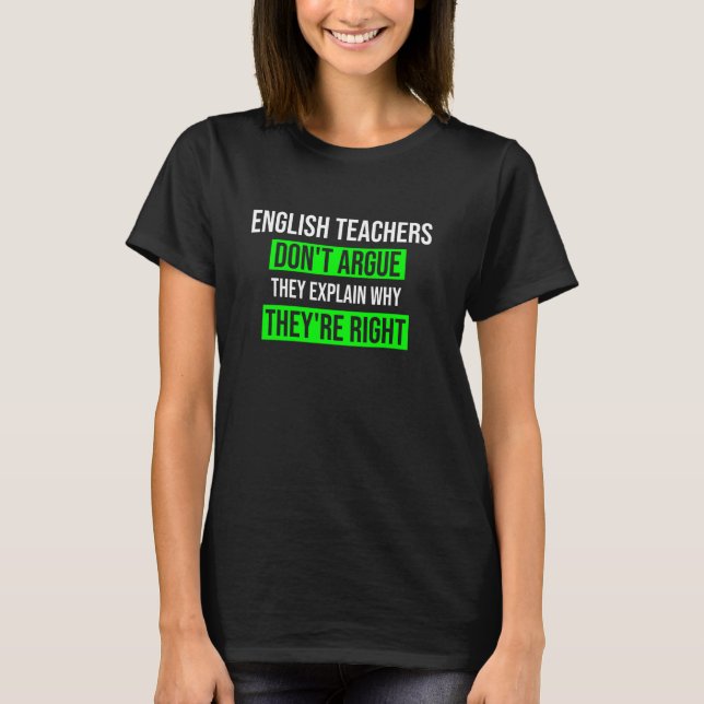 Camiseta Professores de Inglês não falam Eles são bem engra (Frente)