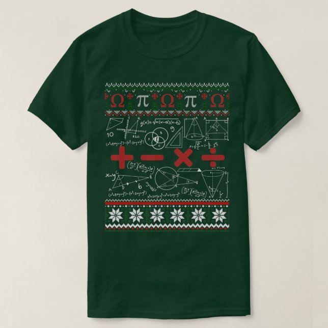 Camiseta Professores de Matemática de Natal Adoráveis Profe (Frente do Design)