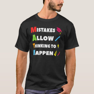 Camiseta Professores De Matemática E Estudantes De Volta À