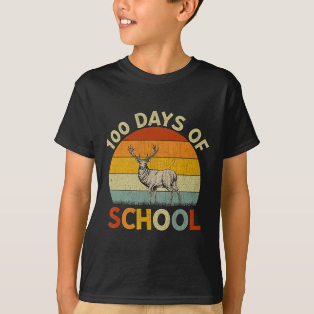Camiseta Professores De Meninos Retro 100.º Dia Da Escola (Frente)